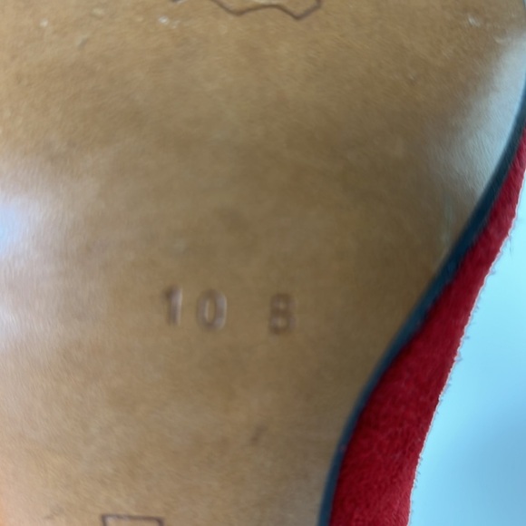 Vintage Giancarlo Rossi Red Suede Heeled Pumps - Picture 12 of 13